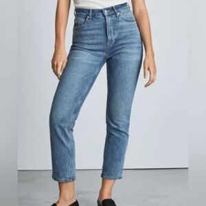 Everlane Original Cheeky Straight Crop Jeans | Med Light Blue | Size 23 Crop